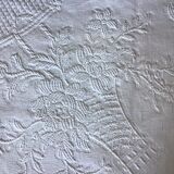 19th bed top in cotton piqué marked MC