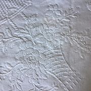 19th bed top in cotton piqué marked MC