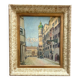 Vintage Impressionist Cityscape Oil Painting