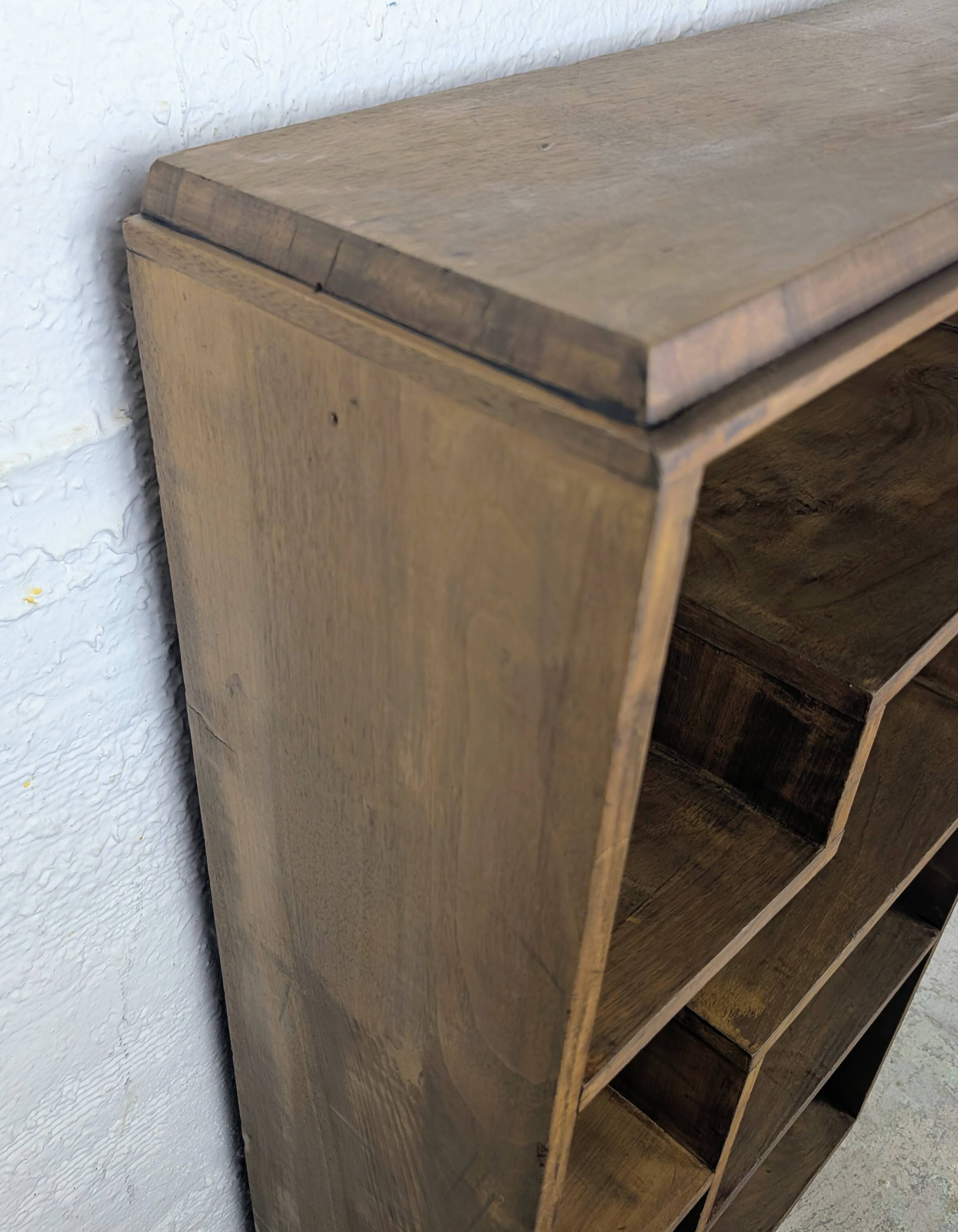 Asymmetrical Art Deco bookshelf