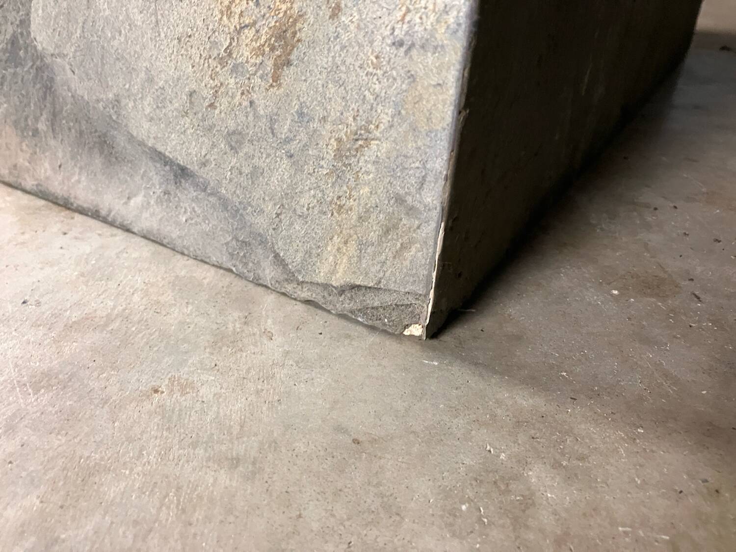 Brutalist Slate coffee table 1970s vintage