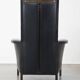 Fauteuil design en cuir noir de Giorgetti