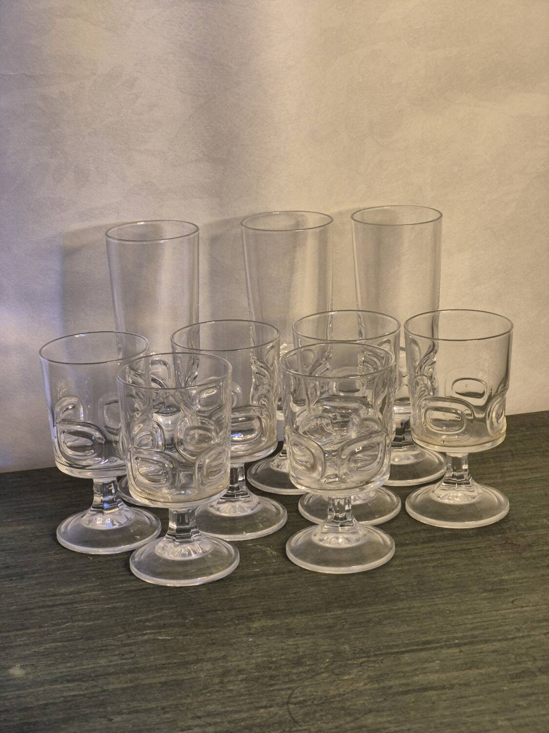 Vintage stemmed glasses