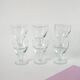 Set of 6 blown glass wine glasses from the early 20th century