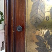 Armoire de toilette ancienne en bois et laiton années 40/50