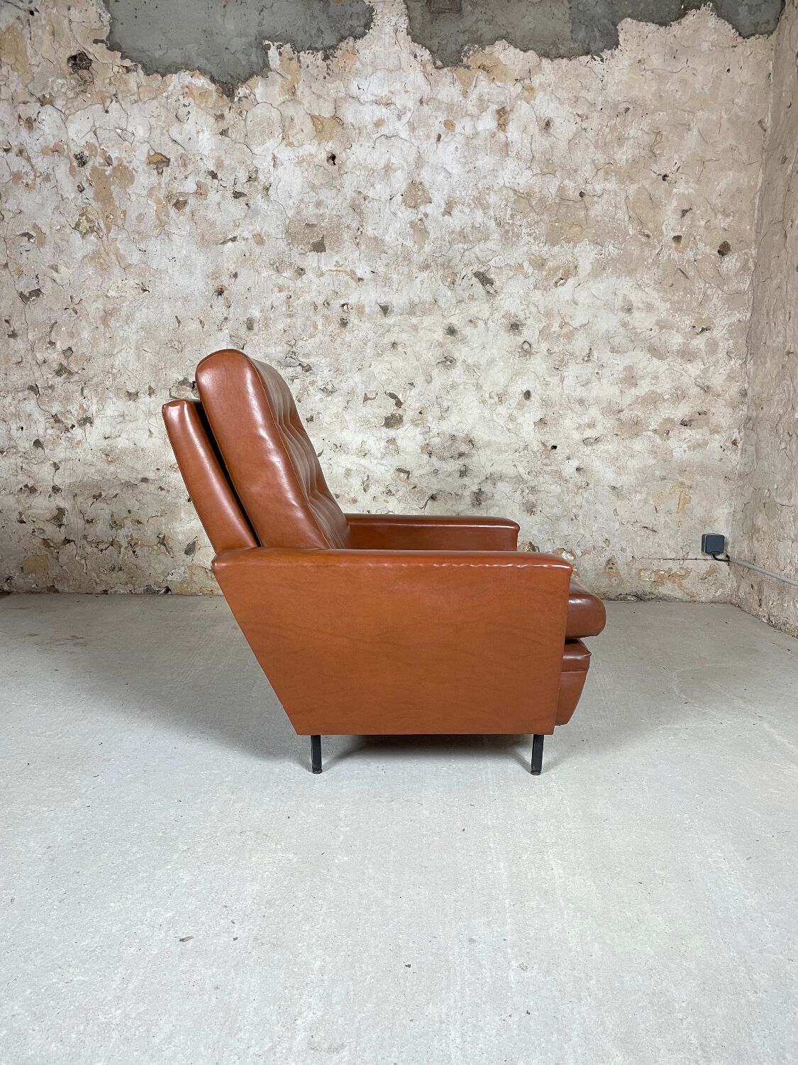 Vintage leatherette armchair
