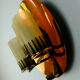 Mid century sconce wall lamp copper metal glass