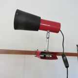 Italian clamp wall lamp with double chrome ball joint 1970