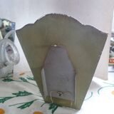 Pair of venice twisted glass wall lights 1 light on mirror background 50's