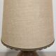 XL gourd lamp in ceramic and jute fabric, France circa 1960.