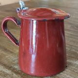 Old enamelled pot and pitcher set