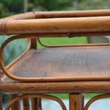 Small rattan bedside table/cabinet