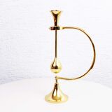 Brass pendulum candle holder