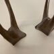 set of 2 Midcentury Brutalist Bronze Candleholder, Michael Harjes, Germany 1960s