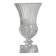 Antique thick glass vase on a pedestal.