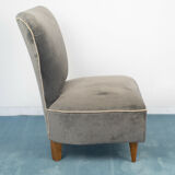 Set of 2 armchairs armchairs wood velvet design 50s vintage modern