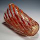 Ribbed 'Corallo Oro' vase by Alfredo Barbini, 1960s