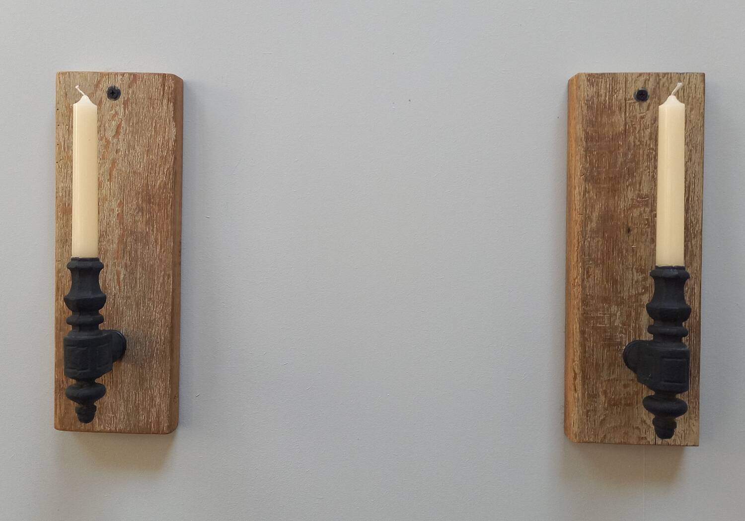 Country chic style candle holders