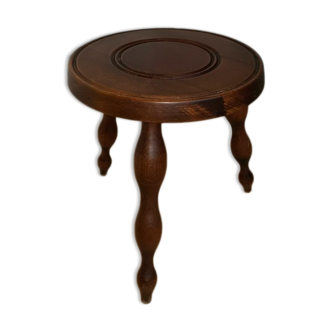 Solid wood tripod stool