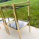 Pair of bedside tables or side tables, Hollywood Regency style,