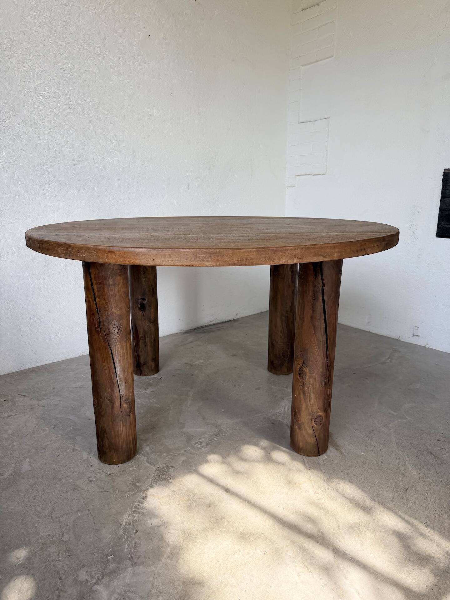 Round table 1950s constructivist walnut