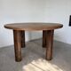 Round table 1950s constructivist walnut