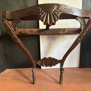 Antique wall console in carved walnut, Louis XV style, 19th century.