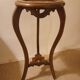 Guéridon ancien en bois et marbre