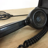 Vintage phone PTT black bakelite, 1960
