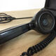 Téléphone vintage PTT bakélite noir, 1960