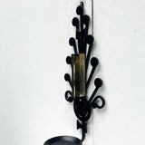 Mid-century modern Danish candle holders in metal and glass by Dantoft, 1960s, set of 2.