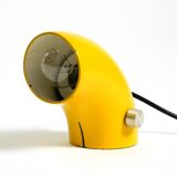 Very rare original Space Age 60s yellow table lamp made of iron by Temde