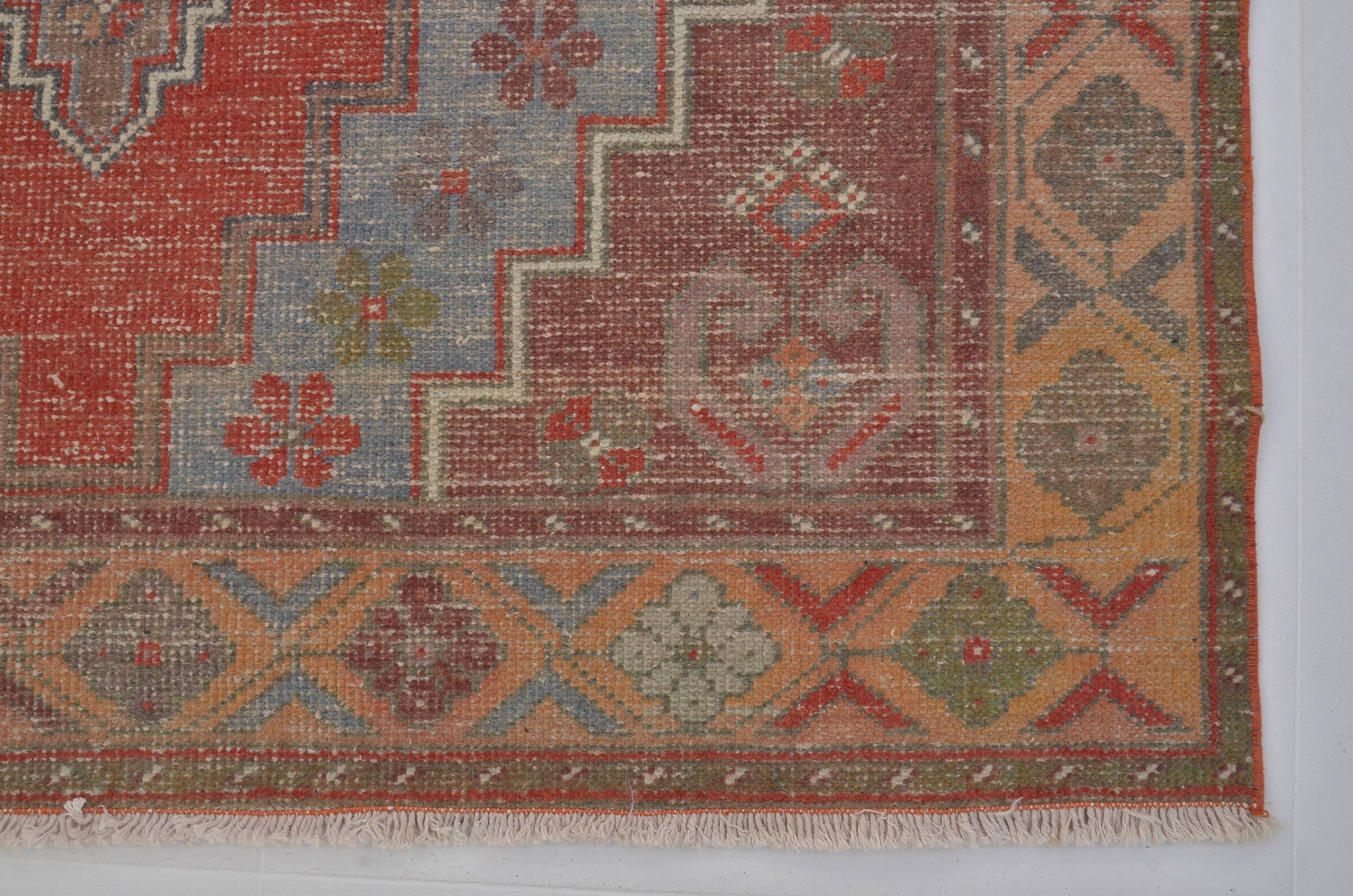 Red & Beige Turkish Handmade Rug sku 2406