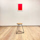 Bar stool in steel and oak