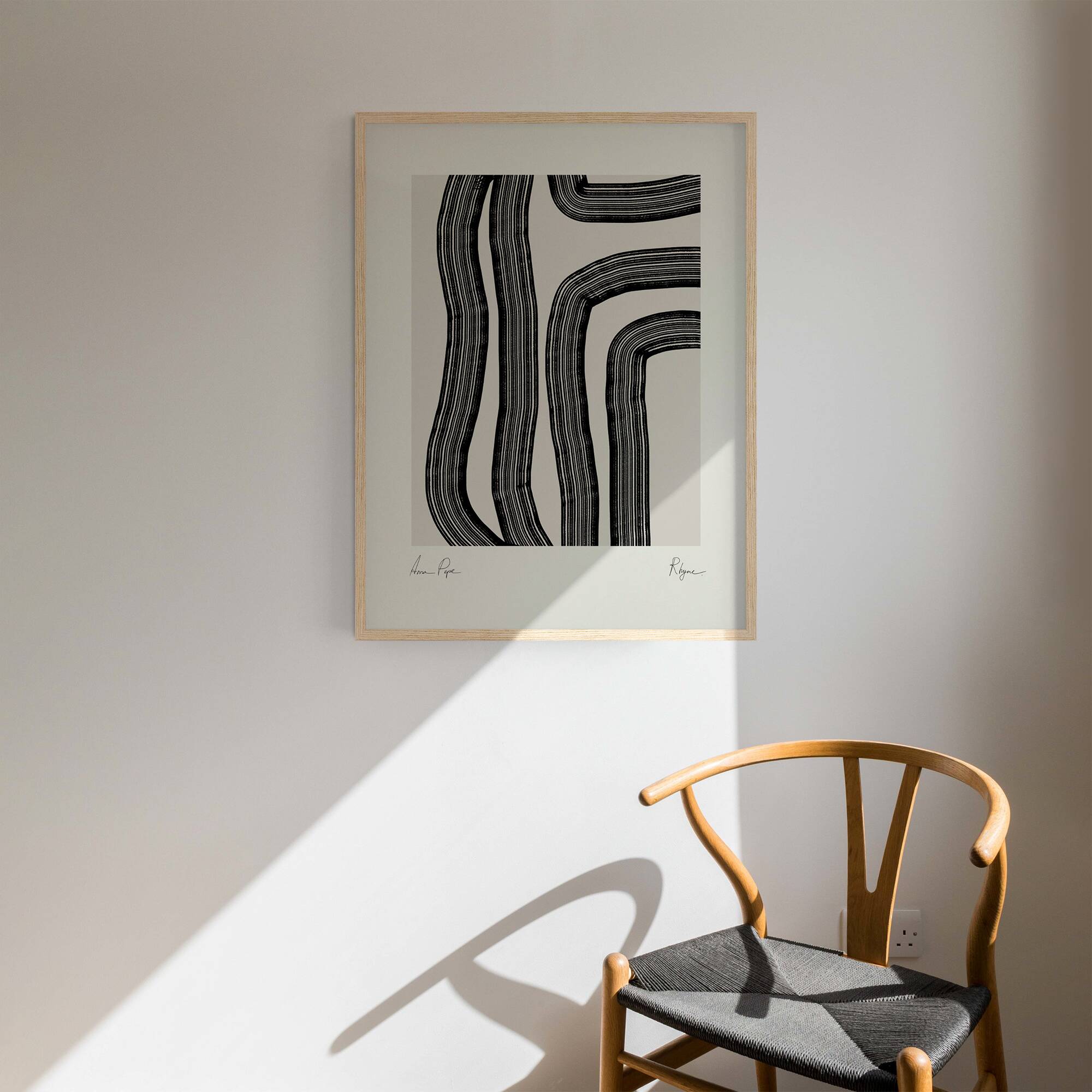 Abstract lines giclee print, 50x70cm
