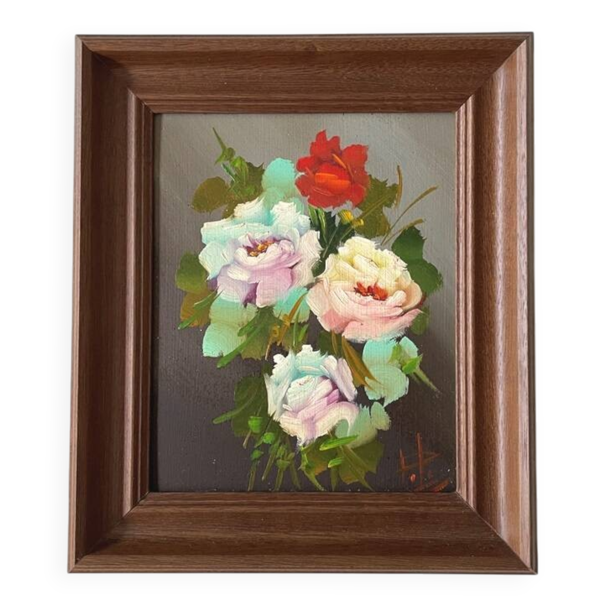Oil painting "Roses", 1970
