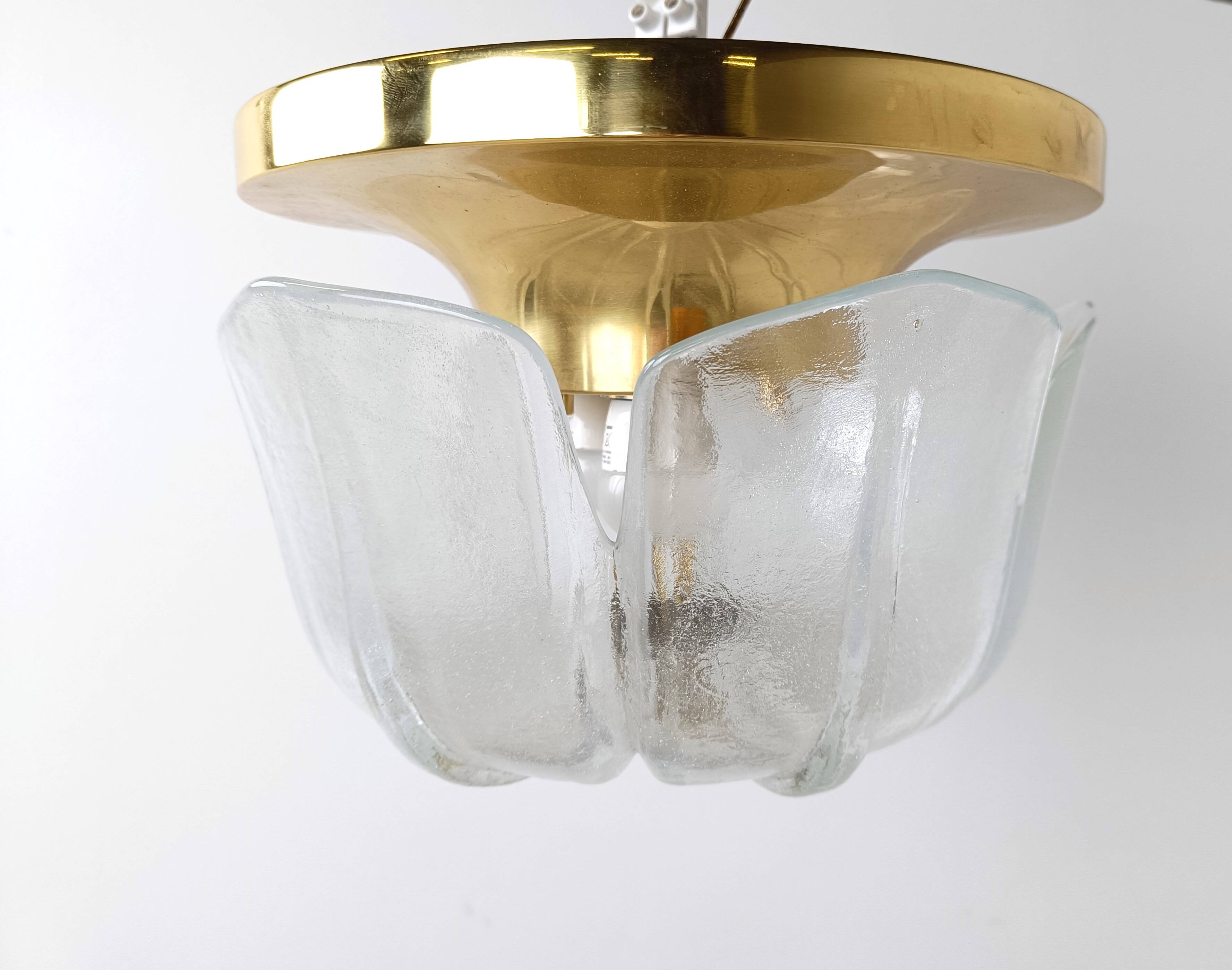 Vintage chandelier by Glashutte Limburg, 1960s