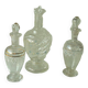 Enameled glass carafes bottles for perfume late 19th century