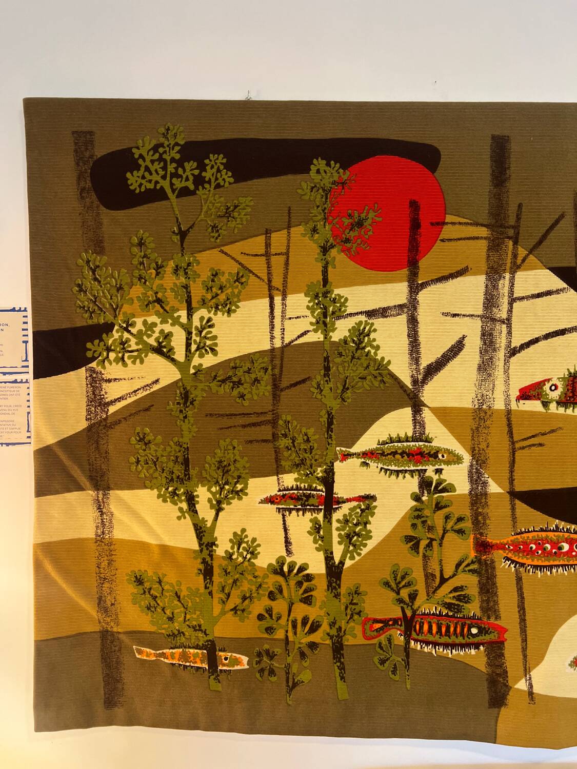 Aubusson tapestry model "Calypso" by René FUMERON for R. FOUR