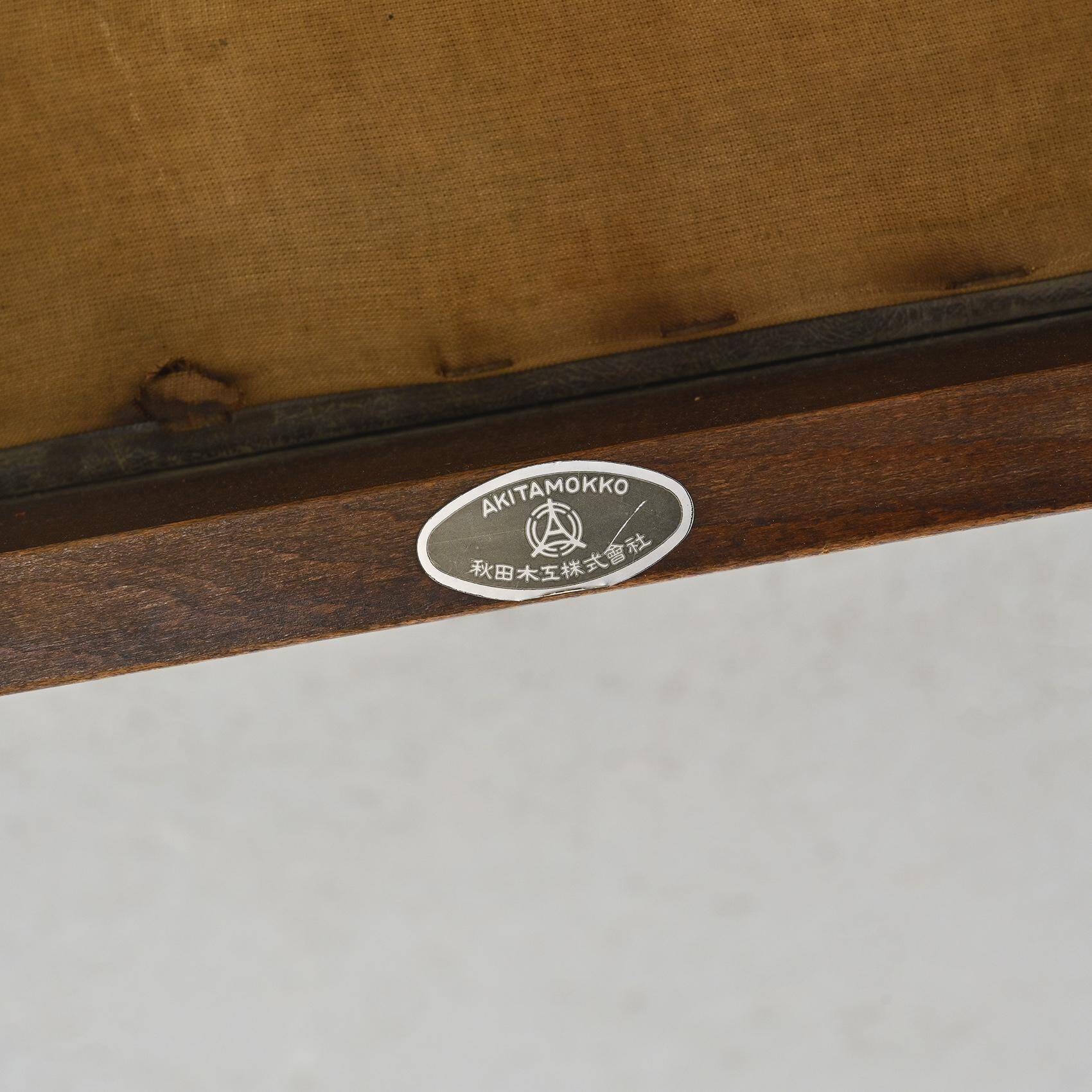 Suite of 4 chairs by Isamu Kenmochi, Akita Mokko, Japan 1970