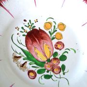Paire d'assiettes faïence Les Islettes XIXème siècle