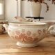 Antique red iron clay tureen Lucien Lunéville model