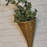 Cornucopia rattan basket