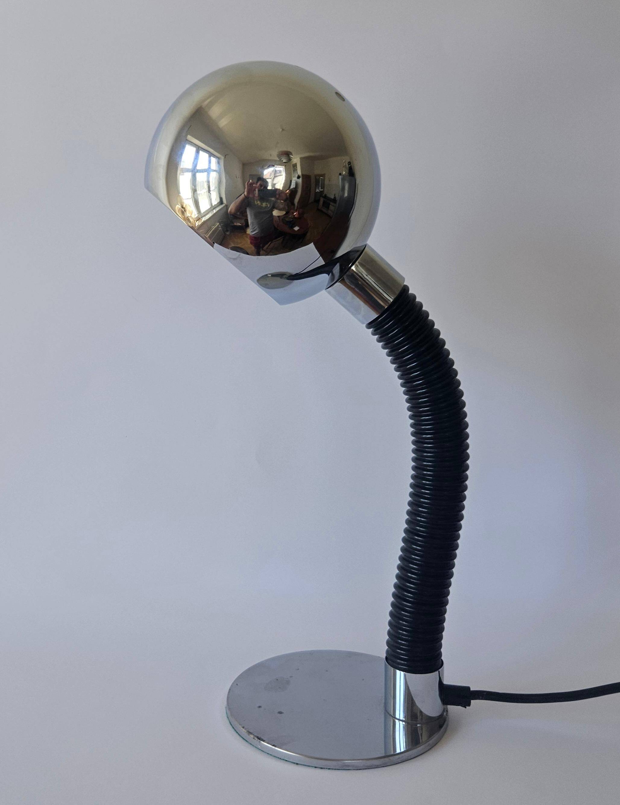 Midcentury Table Lamp Targetti Sankey, Space Age, Italy, 1970s