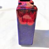 Ceramic vase year 70 blue and red design