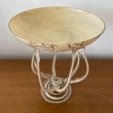 Antique medusa cup josefina krosno multi-layer blown glass vintage