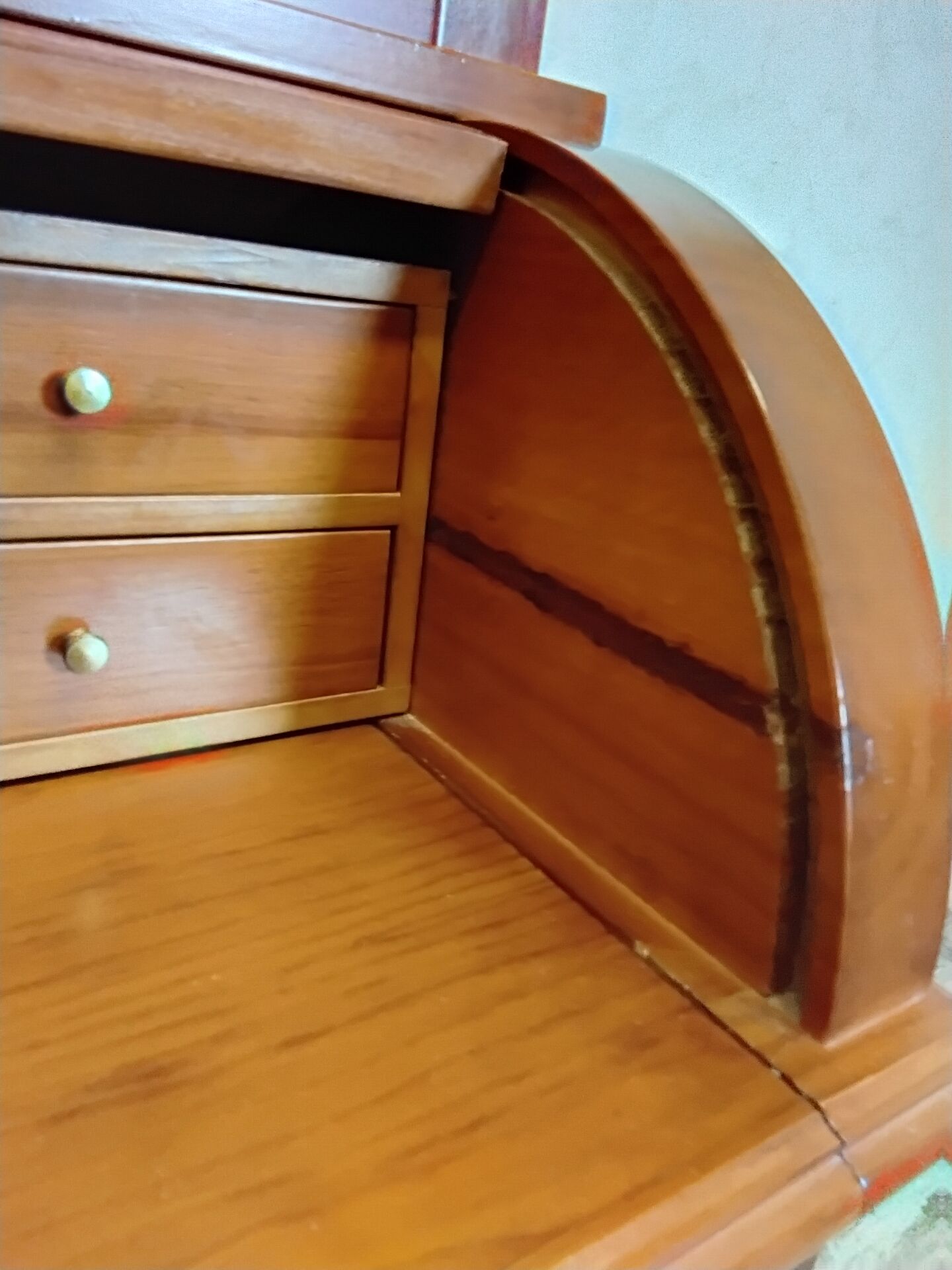 Wooden curtain secretary
