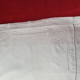 Pillowcase hand-embroidered thread monogram E.D.