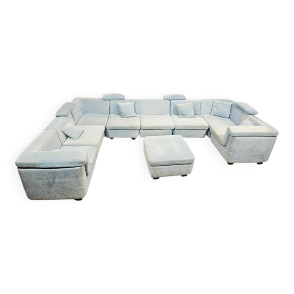 Canapé d'angle modulaire Rolf Benz, années 1970.