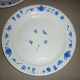 Set of 2 plates naïve blue décor on white background